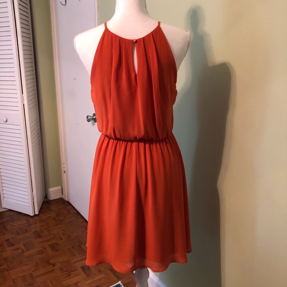 Aina Be Orange highneck Fit Flare Dress size M - Picture 4 of 6